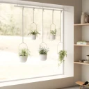 Umbra Triflora hengende blomsterpotter 5 stk hvit messing