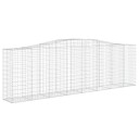 vidaXL Gabionkurver buede 9 stk 400x50x120/140 cm galvanisert jern