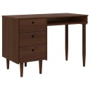 vidaXL Skrivebord BILBAO Mørk karamell 114 x 53 x 75 cm