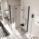 Novellini Young 2.0 2GS Foldedør 80-100cm - Pris pr stk Krom / 80cm Høyre Klart Glass