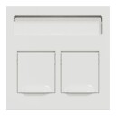 Schneider Electric Unica System+ Senterplate 2xRJ45, DPM, Strømbrytere & vegguttak