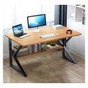 Datamaskin skrivebord kontorpult med hylle 100x60 cm Brun