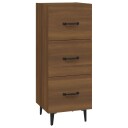 vidaXL Skjenk brun eik 34,5x34x90 cm konstruert tre