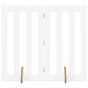 Vidaxl Folding Pet Fence 2 Stk. Hvit 100.5 X 38 X 90 cm Konstruert Tre
