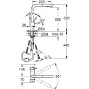 Grohe Minta blandebatteri med L-kran og ventil for oppvaskmaskin (krom)