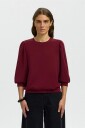 Selected Women   Collegegenser slfTenny 3/4 Sweat Top   Rød