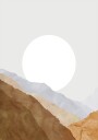 Boho moon and mountains Plakat Plakat / 50x70cm