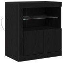  Serviesskap Svart 60.5 x 37 x 67 cm Konstruert tre