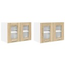  Hengende skap med lagring Riga 2 pcs Sonoma eik 60 x 31 x 40 cm