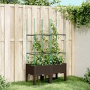 Plantekasse med espalier brun 80x40x142,5 cm PP