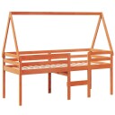  Høyseng med tak voksbrun 90x190 cm heltre furu 8721102669989