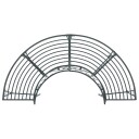 vidaXL Trebens 4  seter 160 x 80 x 89 cm steel Sølvgrå halvrund