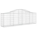 vidaXL Gabionkurver buede 3 stk 200x30x60/80 cm galvanisert jern
