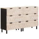 vidaXL Serviesskap 2 pcs Hvit Vask Finish 60 x 33 x 75 cm