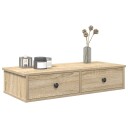  Vegghylle med skuffer sonoma eik 80x31x17 cm konstruert tre 8721158649836