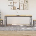  Spisebord Corona grå 180x90x75 cm heltre furu 4005721