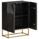 Skjenk svart 55x30x76 cm heltre mango og jern
