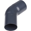 Plastmo bend Ø90mm 45° grafitt gray 90 mm