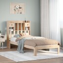  Seng med bokhylle uten madrass 90x200 cm heltre furu 8721158613820