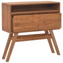 vidaXL Konsollbord 80x30x80 cm heltre teak