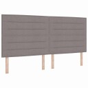 Sengegavl Linjer Design Taupe 200 cm Stoff
