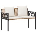 vidaXL Utebenker 2  Seater 116 x 56 x 75 cm polyrotting