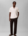 Calvin Klein Ss Slim Stretch Mesh Pique Polo   Cream   S