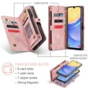 Samsung Galaxy A15 Caseme 008 2-i-1 Multifunksjonell Lommebok-deksel Rosa