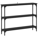  Konsollbord Svart eik 100 x 22.5 x 75 cm Ingeniørtre og Metall