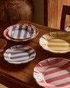Pick A Poppy Stripe Tallerken 28 cm Gul