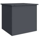 vidaXL Hageoppbevaringsputeeske Stål 55 x 50,5 x 50 cm 117 Antrasitt