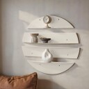 Zalvenn vegghylle 76 cm rund - Myk Beige