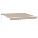  Elektrisk Utrekkbar Markise Beige 3,5 x 2,5 m