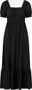 Bubbleroom   Maxikjole Square Neck Cotton Maxi Dress   Svart