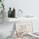 vidaXL Flytende vegghylle h?yglans hvit 50x23x3,8 cm MDF