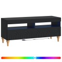 vidaXL LED TV skap Svart Konstruert tre