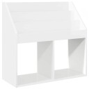 vidaXL Barneskrivebokhylle Høyglanset hvit 72,5 x 29,5 x 69 cm