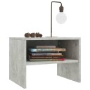vidaXL Nattbord 2 stk betonggrå 40x30x30 cm sponplate