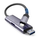 Tech Protect UltraBoost SD microSD kortleser Lightning USB A grå 