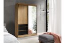 Abricot Garderobe med Speil 140x216x65 cm   Svart
