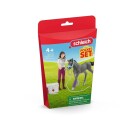 Schleich Pocket Sett: Mrs. Kramer med føll