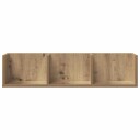  Veggmontert CD-hylle artisan eik 75x18x18 cm konstruert tre 8721158434845