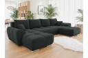 Simerly Sovesofa Dobbeldivan 4 seter   Svart