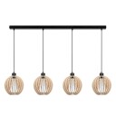 Envostar Clay 4 Pendel Black/Wood