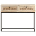 vidaXL Konsollbord 100x35x76 cm heltre mango og naturlig stokk