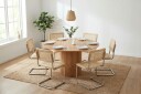 Kopparbo spisegruppe rund 130 cm eik med 6 Build spisestoler   Eik