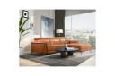 Hjørnesofa 3 seter Lund Kognac PU Høyre Manuell Recliner   Kognac PU Høyre Manuell Recliner