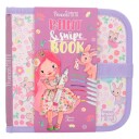 Princess Mimi "Tegn og Visk" Tekstilfargebok m/ 6 penner