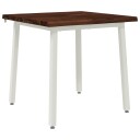 vidaXL 90 x 90 x 75 cm Solid akasietre Mørk Brun og Hvit Torget