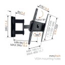 Vogels Full-Motion Veggfeste for TV 32-55" VESA 400x400 Svart